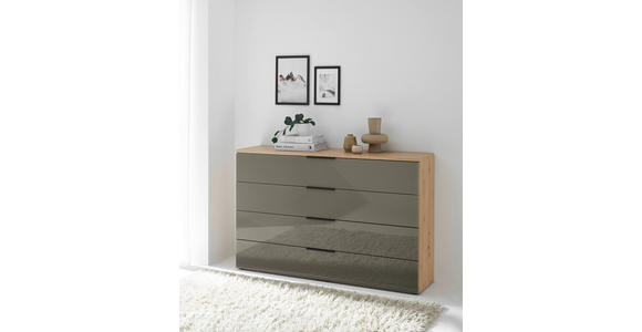 SCHWEBETÜRENSCHRANK in Weiß - Chromfarben/Weiß, Design, Glas/Holzwerkstoff (336/240/68cm) - Moderano