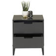 NACHTSCHRANK 47,6/53,1/40 cm  - Anthrazit/Schwarz, Design, Holzwerkstoff/Metall (47,6/53,1/40cm) - Novel