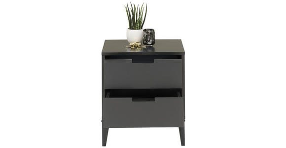 NACHTSCHRANK 47,6/53,1/40 cm  - Anthrazit/Schwarz, Design, Holzwerkstoff/Metall (47,6/53,1/40cm) - Novel