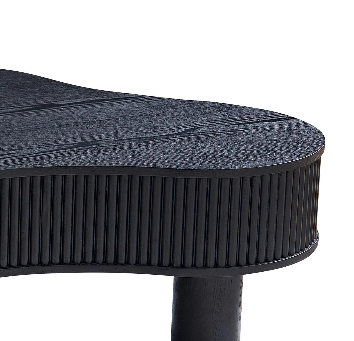 COUCHTISCH furniert 116/77/32 cm Freiform Schwarz  - Schwarz, MODERN, Holzwerkstoff (116/77/32cm) - Livetastic