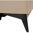 3-SITZER-SOFA in Leder Beige  - Beige/Schwarz, Design, Leder/Metall (208/105/98cm) - Emilio Belluti