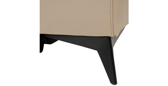 3-SITZER-SOFA in Leder Beige - Beige/Schwarz, Design, Leder/Metall (208/105/98cm) - Emilio Belluti