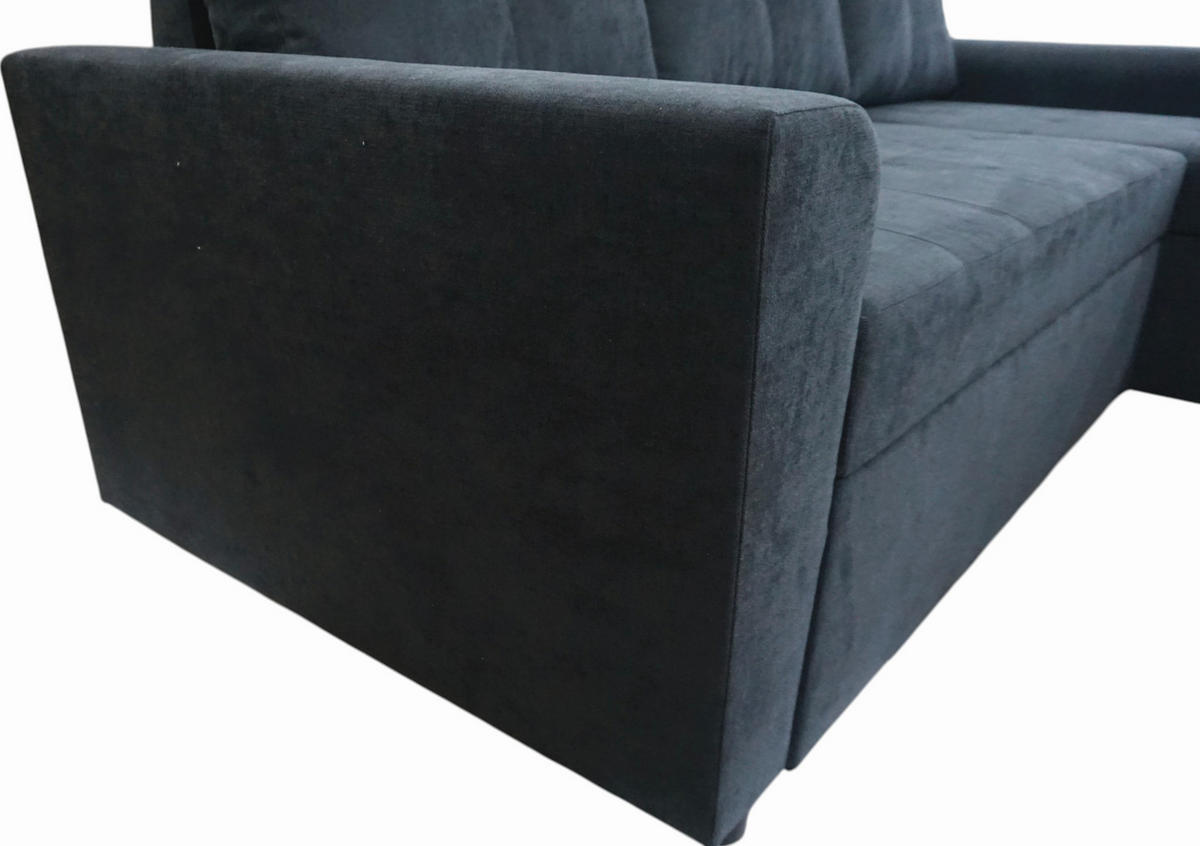 ECKSOFA TERMOLI Anthrazit Jacquard  - Anthrazit/Schwarz, Design, Kunststoff/Textil (231/155cm) - MID.YOU