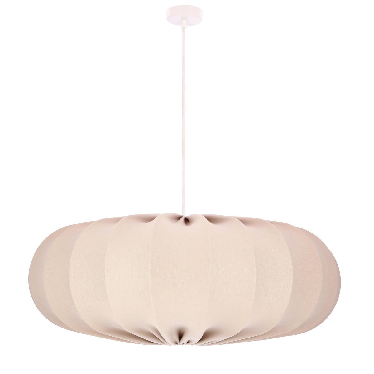 PENDELLEUCHTE 66/66/120 cm  - Hellbraun/Weiß, KONVENTIONELL, Kunststoff/Metall (66/66/120cm)