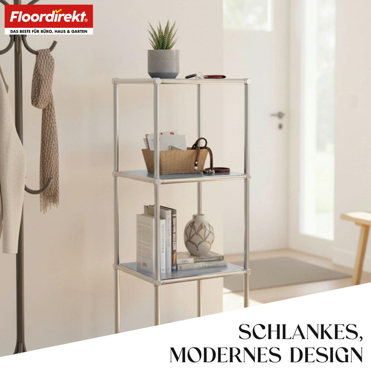 REGAL Grau  - Grau, Basics, Metall (30/89/30cm) - Floordirekt