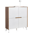 HIGHBOARD  in 110/124/40 cm  - Eiche Artisan/Weiß, Design, Holzwerkstoff/Metall (110/124/40cm) - Carryhome