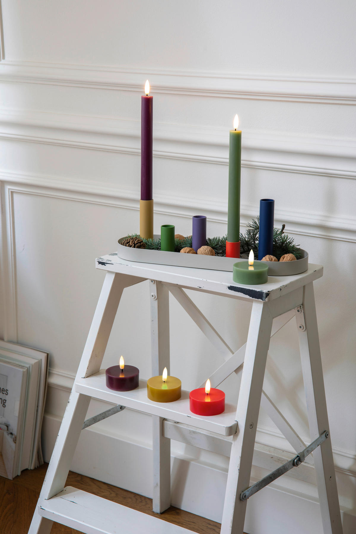 KERZENHALTER - Multicolor, Basics, Metall (36/12/2,5cm)