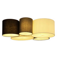 DECKENLEUCHTE 90/76/26 cm   - Opal/Weiß, LIFESTYLE, Kunststoff/Textil (90/76/26cm) - Globo