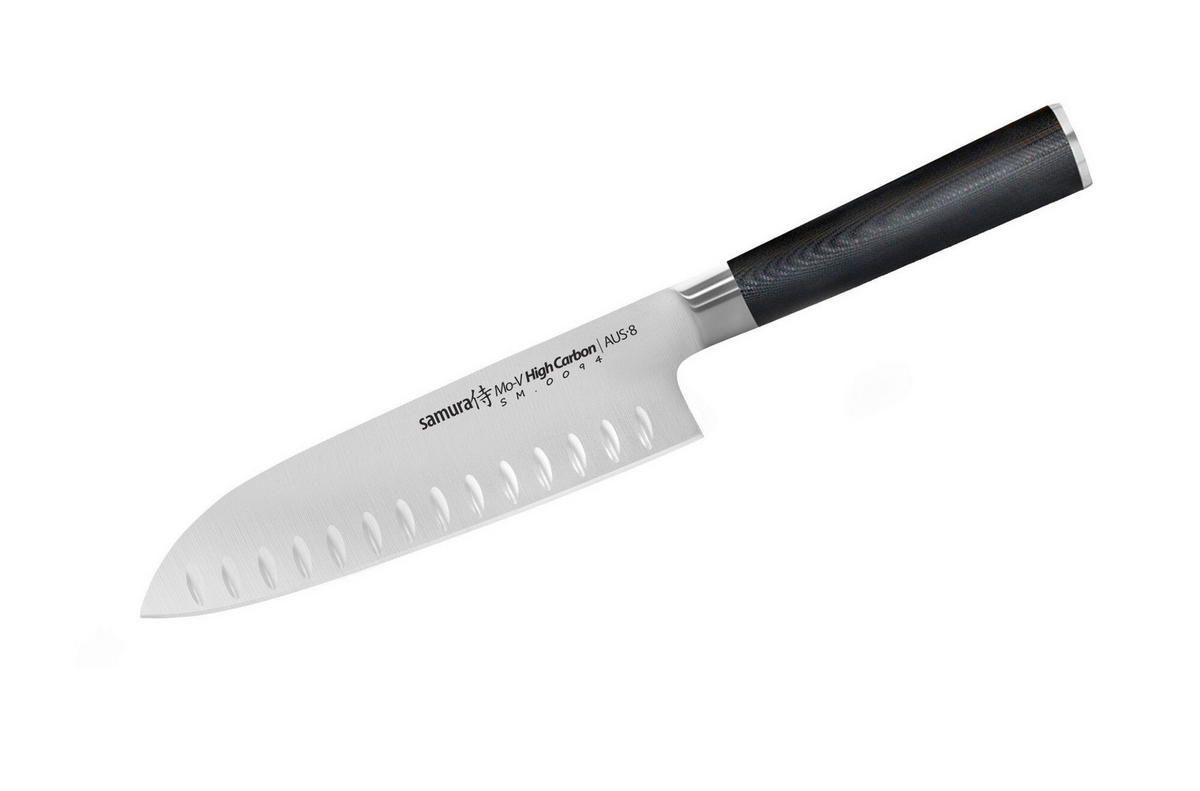 SANTOKU NOŽ  MO-V        30,5 cm     - boje oplemenjenog čelika/crna, Basics, drvni materijal/metal (30,5cm) - Samura