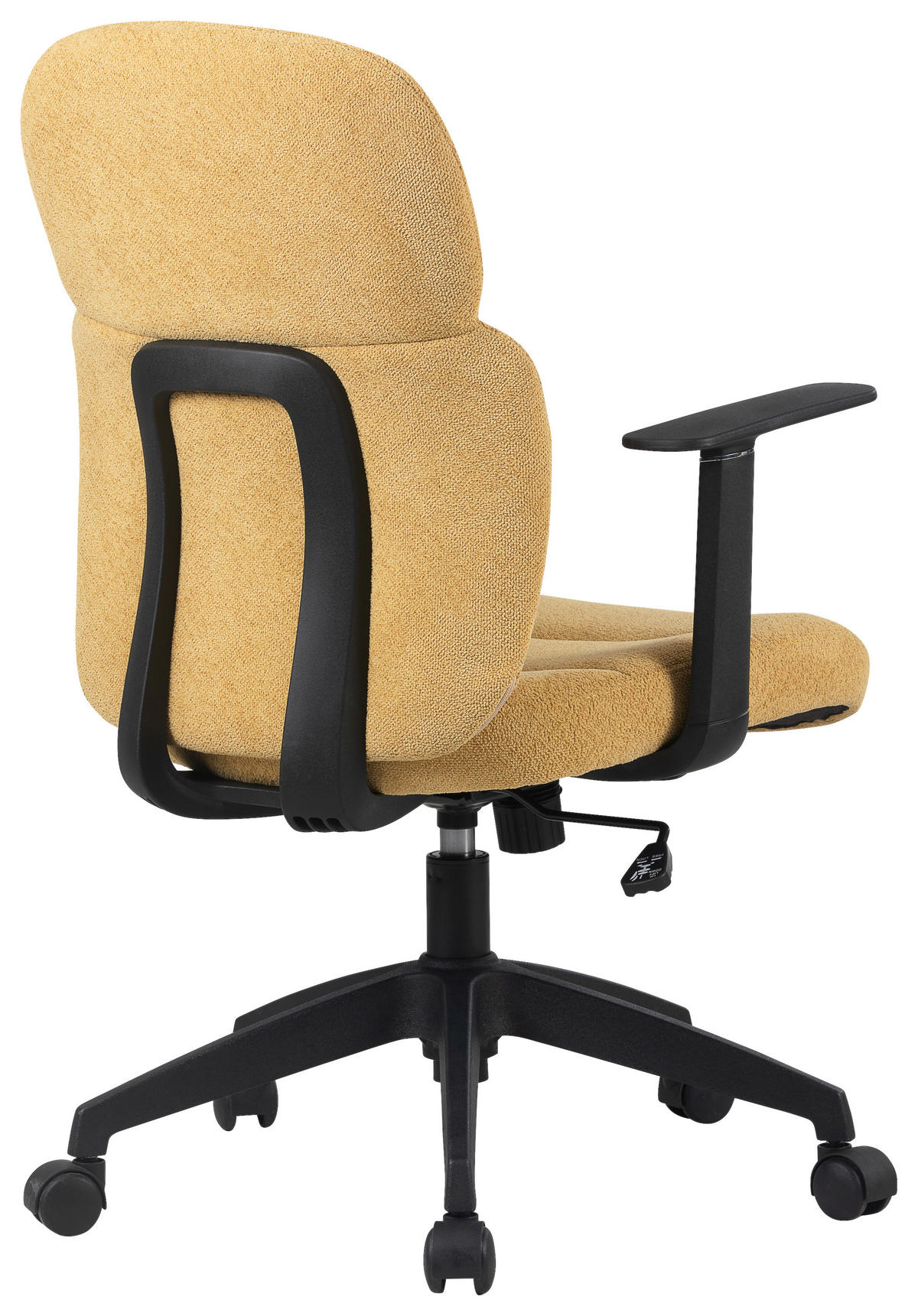 DREHSTUHL Webstoff Gelb, Schwarz  - Gelb/Schwarz, Design, Kunststoff/Textil (60/93,5-101/57cm) - Modante