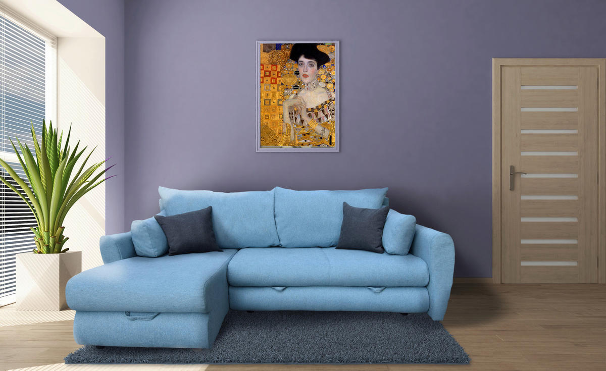 SEDEŽNA GARNITURA, modra  - modra, Design, tekstil (235/90cm) - Ti'me