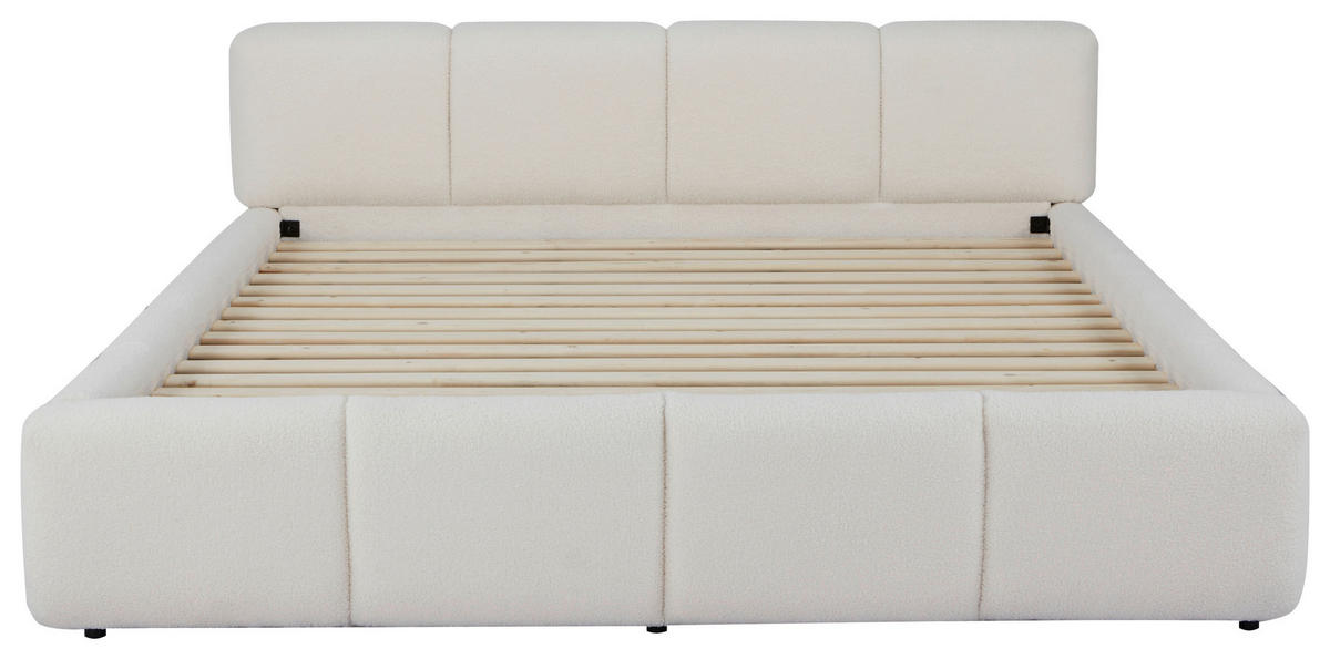TAPECIRANI KREVET   180/200 cm   bež  - prirodne boje/bež, Moderno, drvo/tekstil (180/200cm) - Livetastic