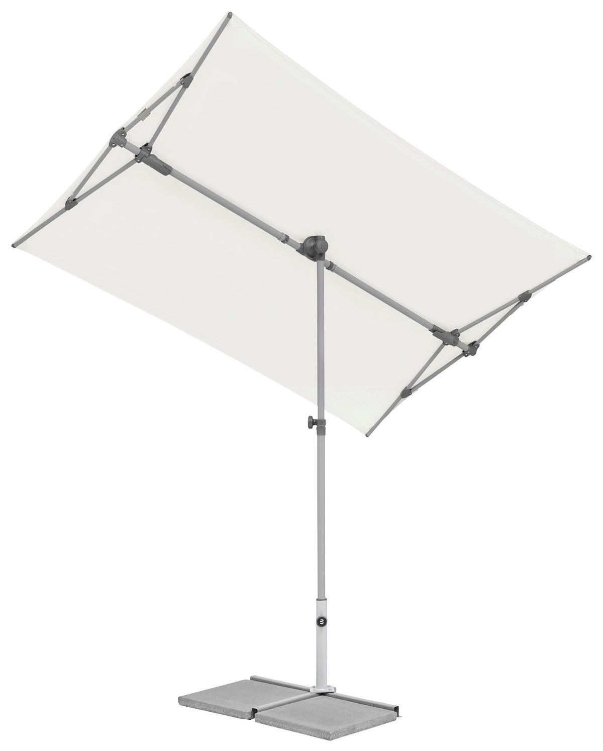 SONNENSCHIRM  - Platinfarben/Ecru, KONVENTIONELL, Metall (195/140cm) - Suncomfort by Glatz