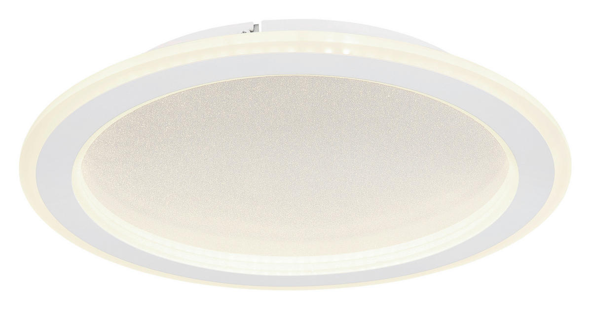 STROPNÍ LED SVÍTIDLO, 40/5 cm  - bílá/opál, Konvenční, kov/plast (40/5cm) - Globo
