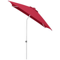 SONNENSCHIRM 200 cm Rot  - Silberfarben/Rot, Basics, Textil/Metall (200/200cm) - Kettler