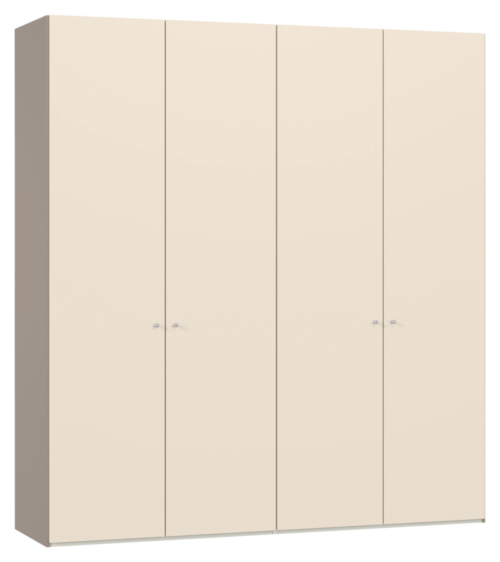 DREHTÜRENSCHRANK 203/220/59 cm,  in Hellbraun, Kaschmir, 4-türig  - Hellbraun/Kaschmir, Design, Holzwerkstoff/Metall (203/220/59cm) - Jutzler