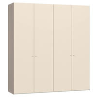 DREHTÜRENSCHRANK 203/220/59 cm,  in Hellbraun, Kaschmir, 4-türig  - Hellbraun/Kaschmir, Design, Holzwerkstoff/Metall (203/220/59cm) - Jutzler