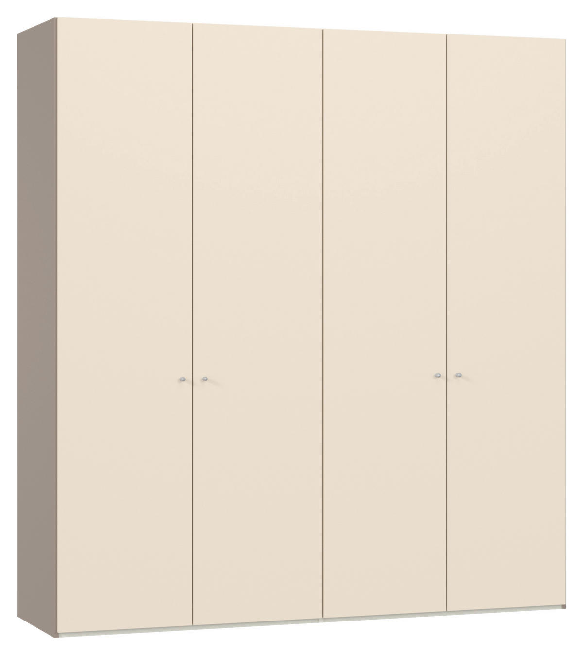 DREHTÜRENSCHRANK 203/220/59 cm,  in Hellbraun, Kaschmir, 4-türig  - Hellbraun/Kaschmir, Design, Holzwerkstoff/Metall (203/220/59cm) - Jutzler