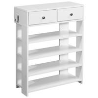 POLC 60/79/24 cm fehér  - ezüstszínű/fehér, Modern, faalapú anyag/fém (60/79/24cm) - MID.YOU