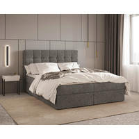 BOXBETT 140/200 cm,  in Anthrazit, Bettkasten, Topper,  - Anthrazit/Schwarz, MODERN, Holz/Kunststoff (140/200cm) - MID.YOU