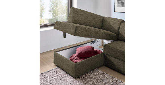 ECKSOFA in Webstoff Hellbraun  165/224 cm  - Hellbraun/Schwarz, KONVENTIONELL, Kunststoff/Textil (165/224cm) - Xora