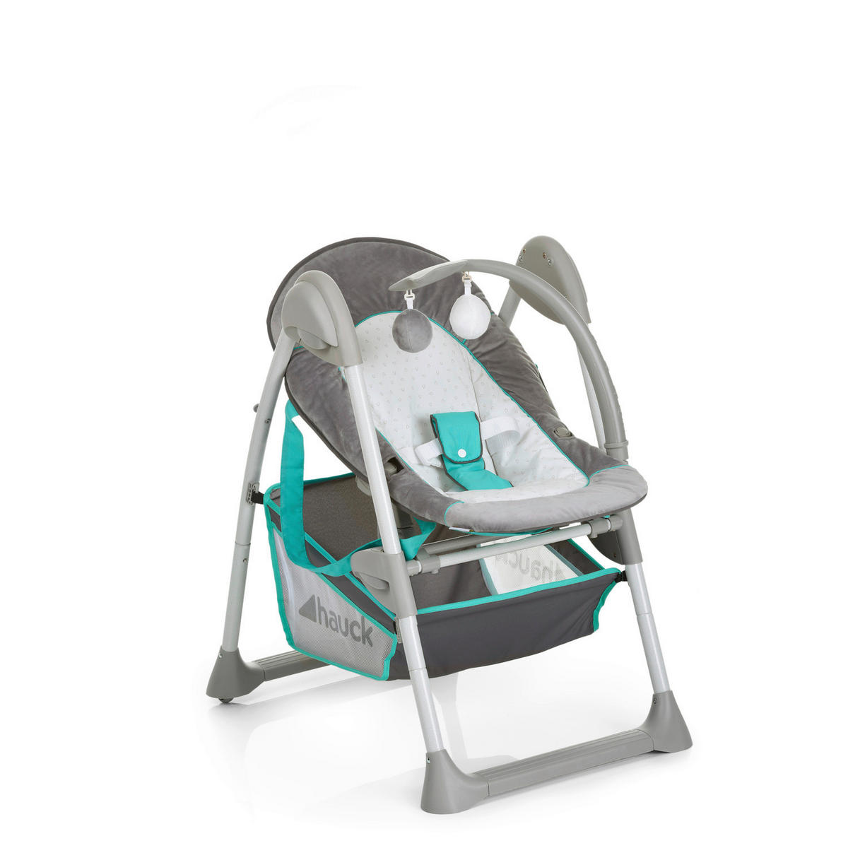 HOCHSTUHL SIT´N RELAX  - Türkis/Weiß, Basics, Metall (82/58/105cm) - Hauck