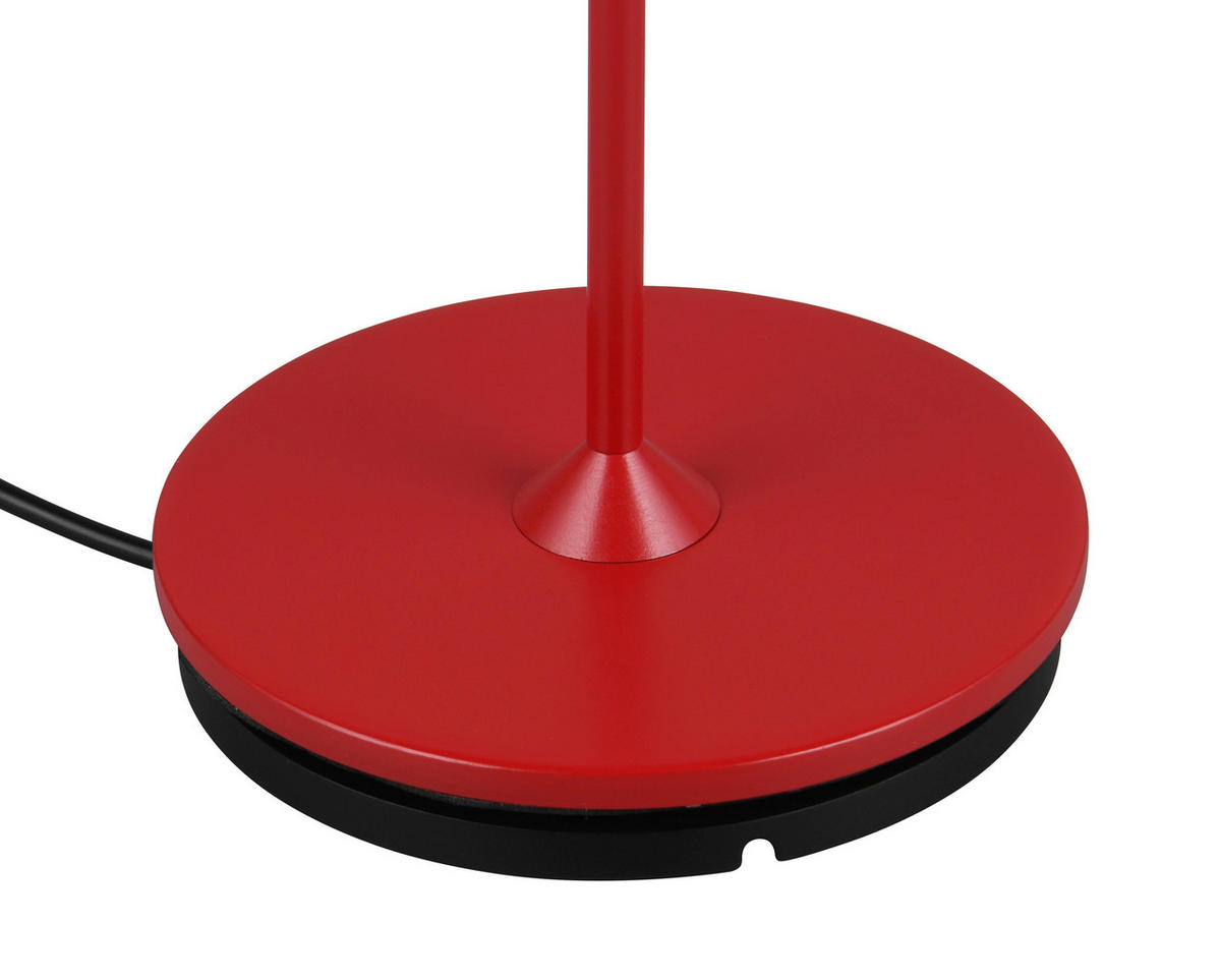 AKKU-TISCHLEUCHTE - Rot, Trend, Metall (13,5/39cm)