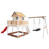 SPIELTURM 613/291/277 cm  - Rot/Braun, KONVENTIONELL, Holz (613/291/277cm) - Ambia Garden