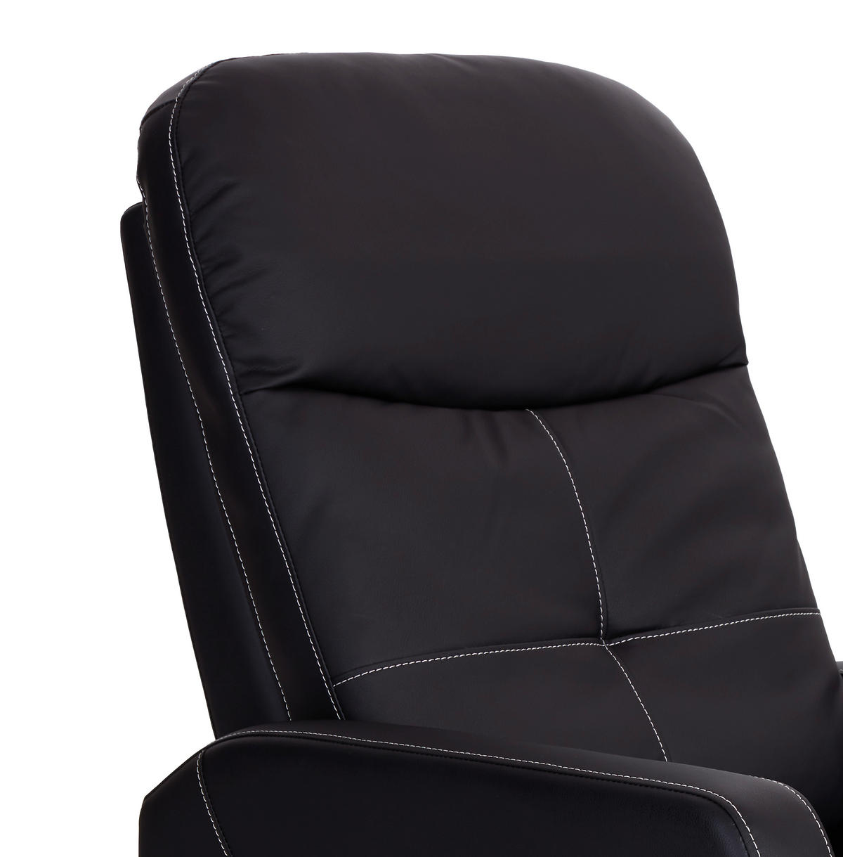 FOTELJA ZA GLEDANJE TELEVIZORA 65/80-105/90-154 cm , crna  - bela/crna, Osnovno, tekstil/plastika (65/80-105/90-154cm) - Ti'me