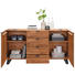 SIDEBOARD - Eichefarben/Schwarz, Trend, Holz/Metall (172,8/90,6/43cm) - Landscape SIDEBOARD - Eichefarben/Schwarz, Trend, Holz/Metall (172,8/90,6/43cm) - Landscape