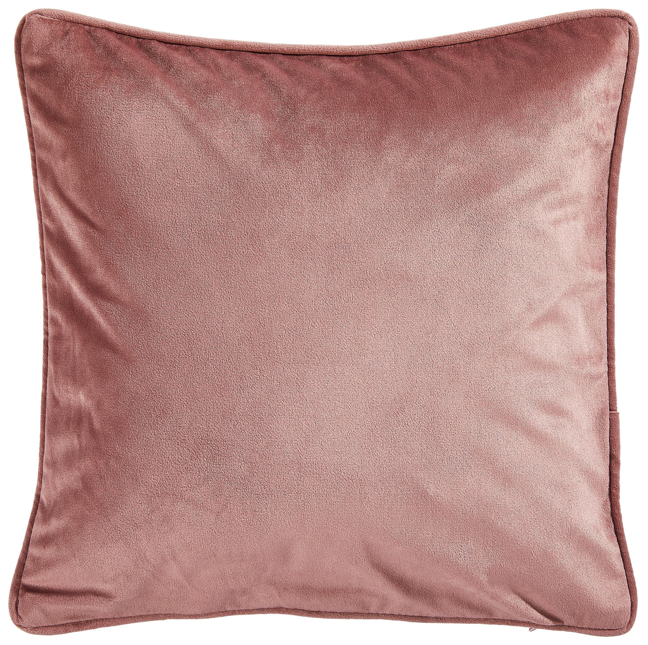 KISSENHÜLLE Zenato Samt Uni 40/40 cm - Altrosa, Basics, Textil (40/40cm) - Ambiente