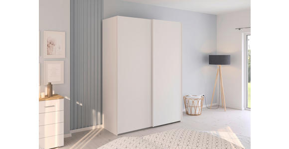 SCHWEBETÜRENSCHRANK 162/223/68 cm 2-türig Weiß  - Weiß, Design, Holzwerkstoff/Kunststoff (162/223/68cm) - Novel