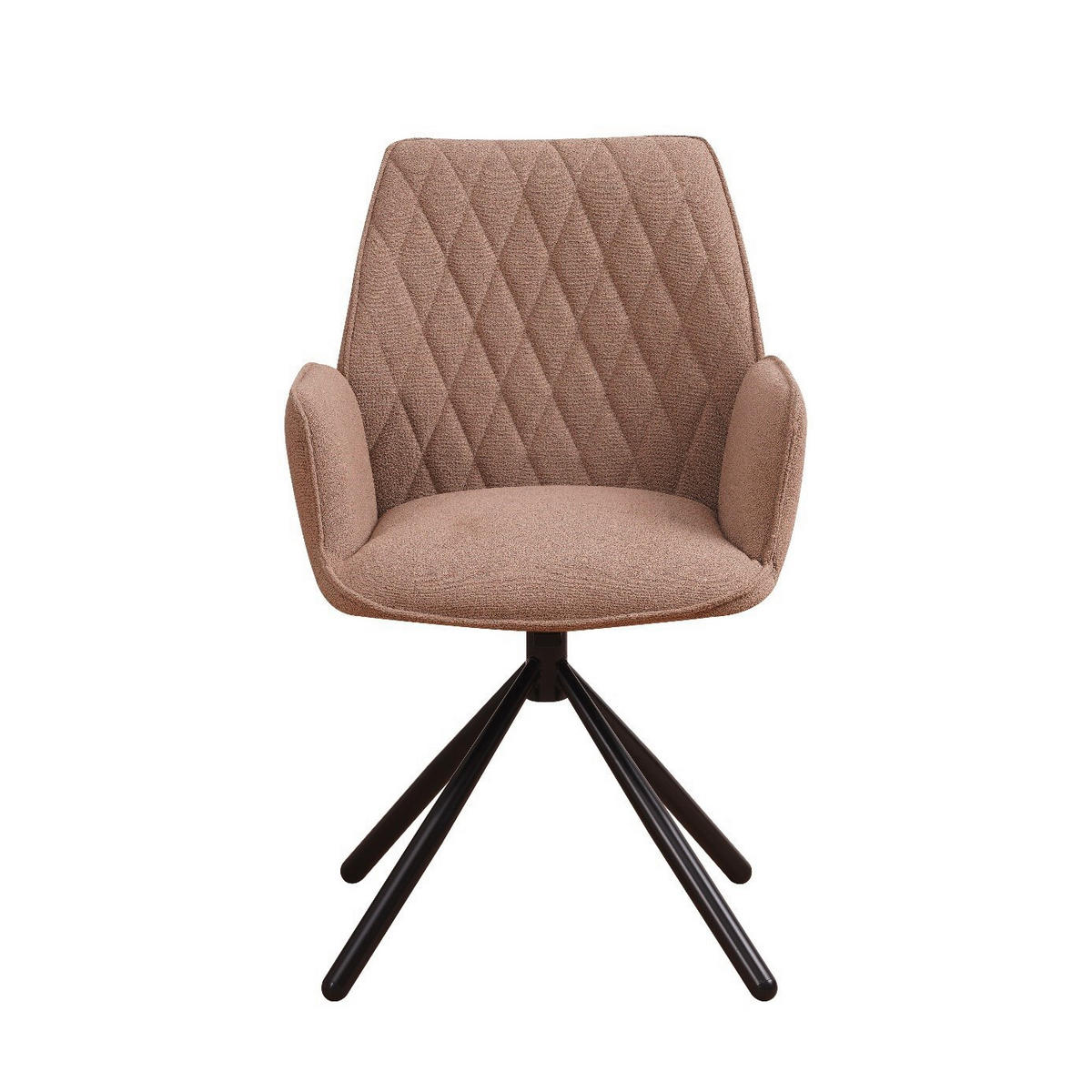 SADA ŽIDLÍ S PODRUČKAMI 2 kusy - černá/šedohnědá, Design, kov/textil (56/97/52,5cm) - MID.YOU