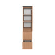 MIDISCHRANK 30/131/35 cm  - Eichefarben/Silberfarben, KONVENTIONELL, Holzwerkstoff/Kunststoff (30/131/35cm) - Xora