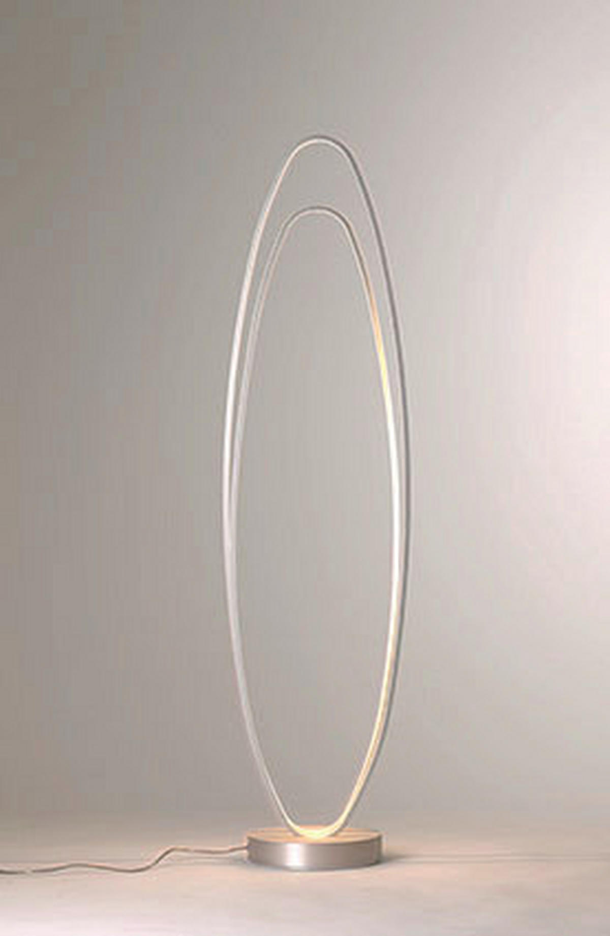 LED-STEHLEUCHTE - Alufarben, Design, Metall (120/33/25cm) - BOPP