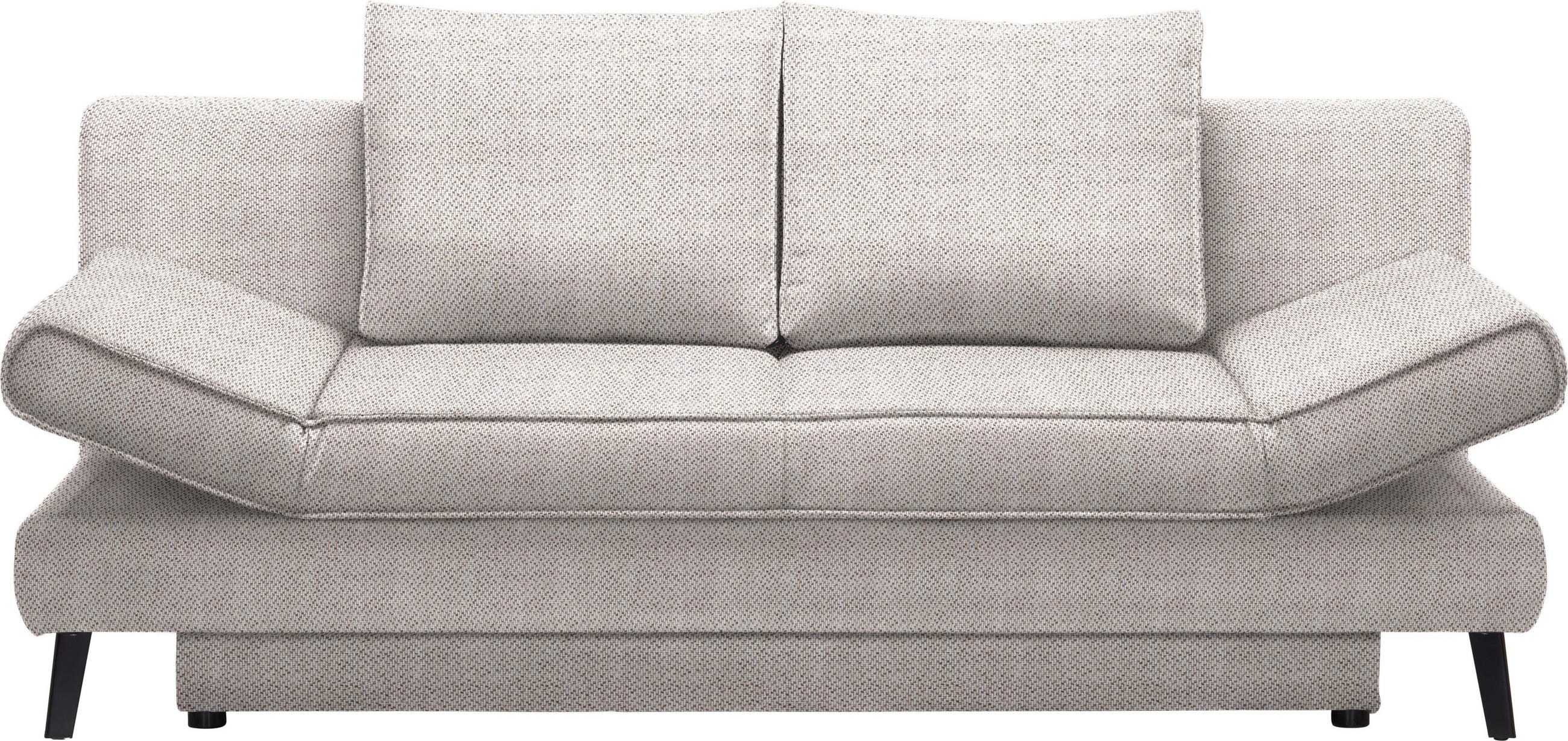 SCHLAFSOFA in Webstoff Naturfarben  - Schwarz/Naturfarben, Design, Textil/Metall (200/85/90cm) - Xora