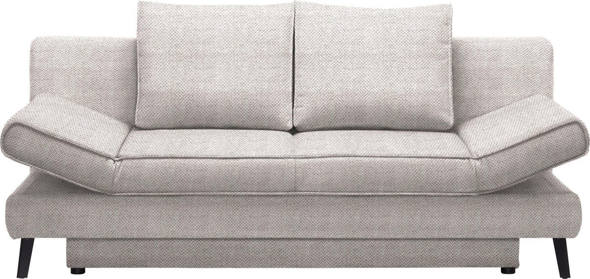 SCHLAFSOFA in Webstoff Naturfarben  - Schwarz/Naturfarben, Design, Textil/Metall (200/85/90cm) - Xora