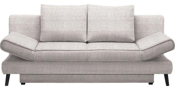 SCHLAFSOFA  in Webstoff Naturfarben  - Schwarz/Naturfarben, Design, Textil/Metall (200/85/90cm) - Xora