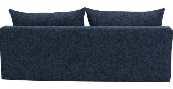 SCHLAFSOFA in Velours Dunkelblau  - Schwarz/Dunkelblau, Design, Holz/Textil (213/89/105cm) - Novel