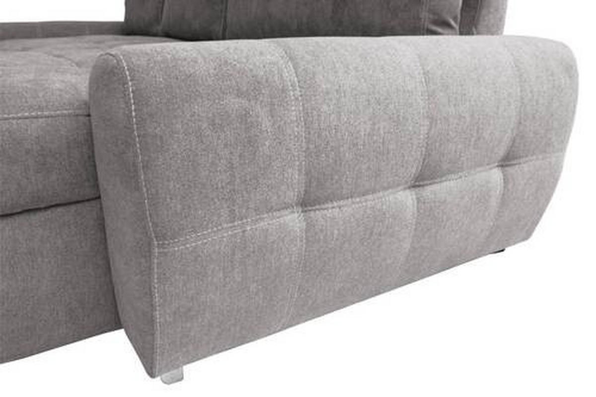 ECKSCHLAFSOFA Velours Fango  - Chromfarben/Fango, Design, Kunststoff/Textil (277/175cm) - Livetastic