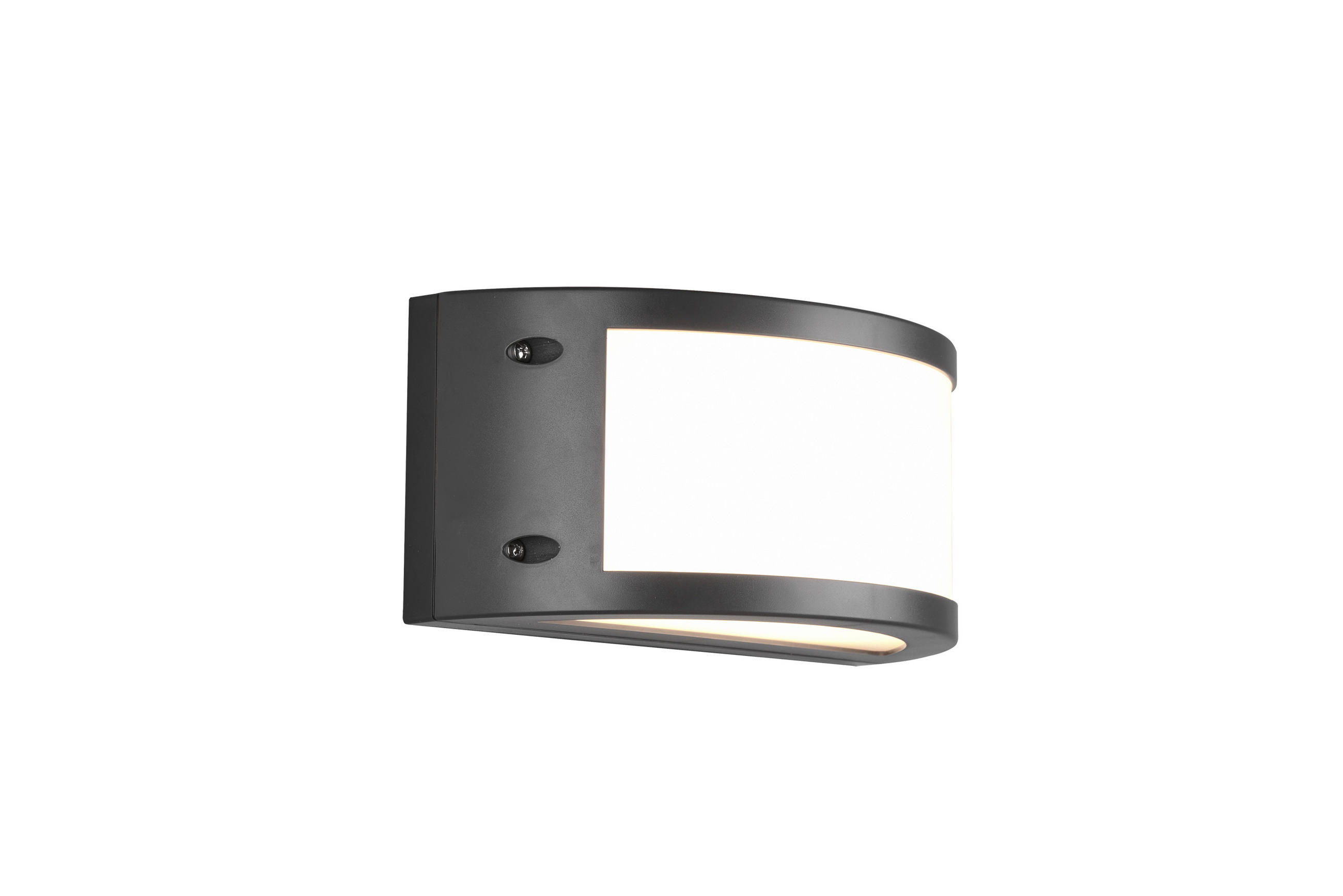 AUSSENWANDLEUCHTE - Weiss/Anthrazit, Design, Glas/Kunststoff (11,5/24,8/11,8cm)