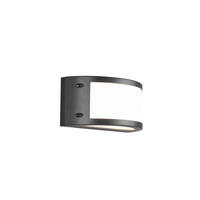 AUSSENWANDLEUCHTE - Weiss/Anthrazit, Design, Glas/Kunststoff (11,5/24,8/11,8cm)