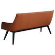 SITZBANK 160/89,5/64 cm  in Cognac  - Cognac/Schwarz, Design, Leder/Holz (160/89,5/64cm) - Novel