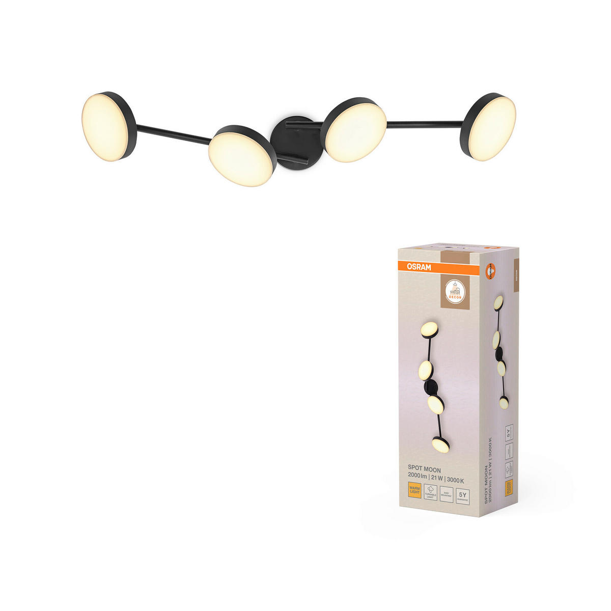 LED-STRAHLER 81/12/11,9 cm   - Schwarz, Basics, Metall (81/12/11,9cm) - Osram