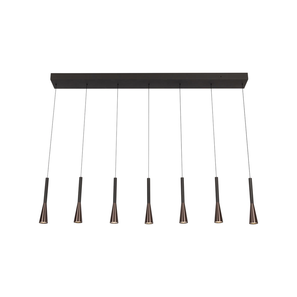 LED-PENDELLEUCHTE JOAKIM 12/130/164,3 cm   - Schwarz/Braun, Trend, Metall (12/130/164,3cm) - Lucide