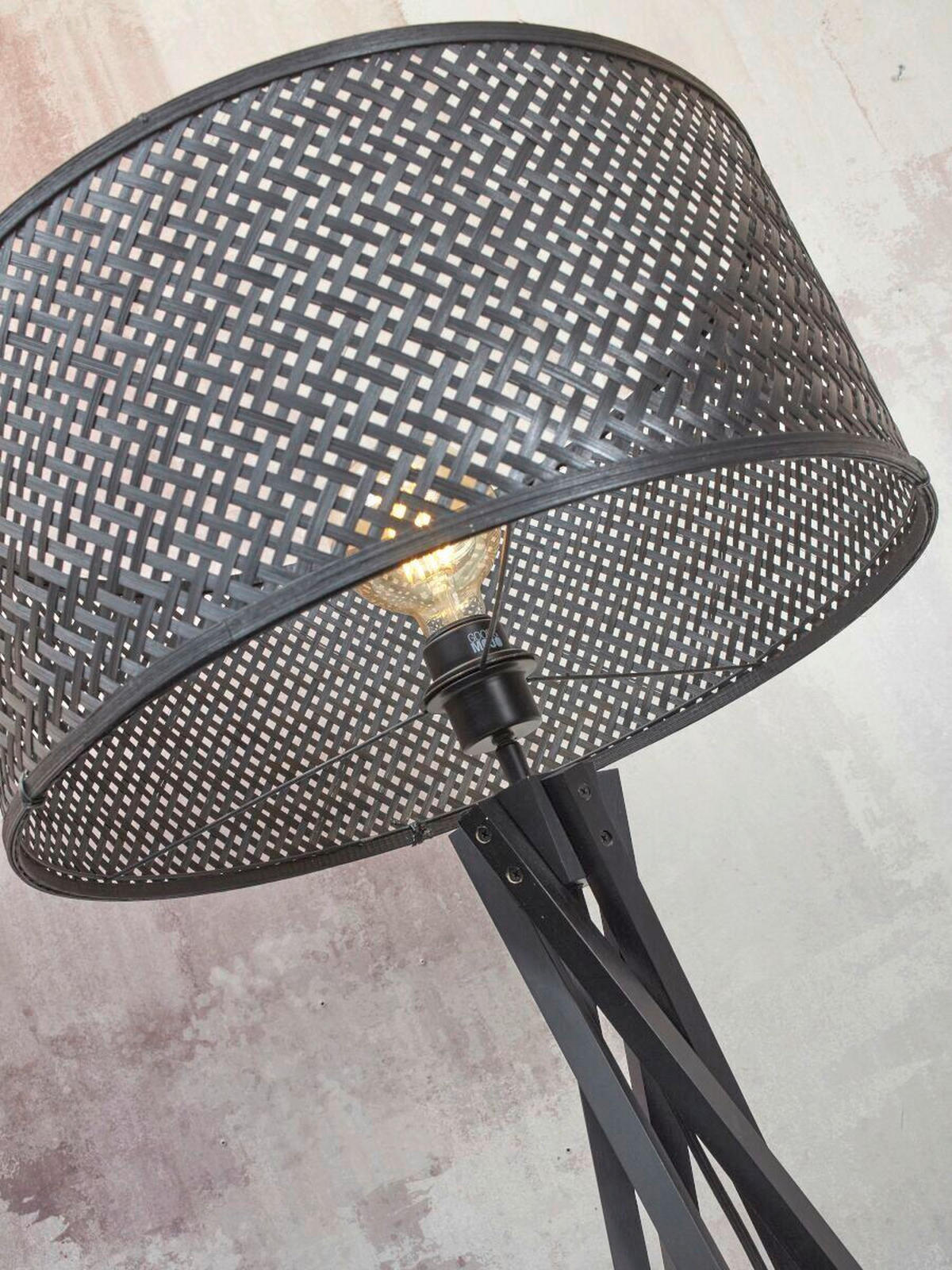 STOJACÍ LAMPA, 53/53/146 cm - černá, Trend (53/53/146cm) - Good & Mojo
