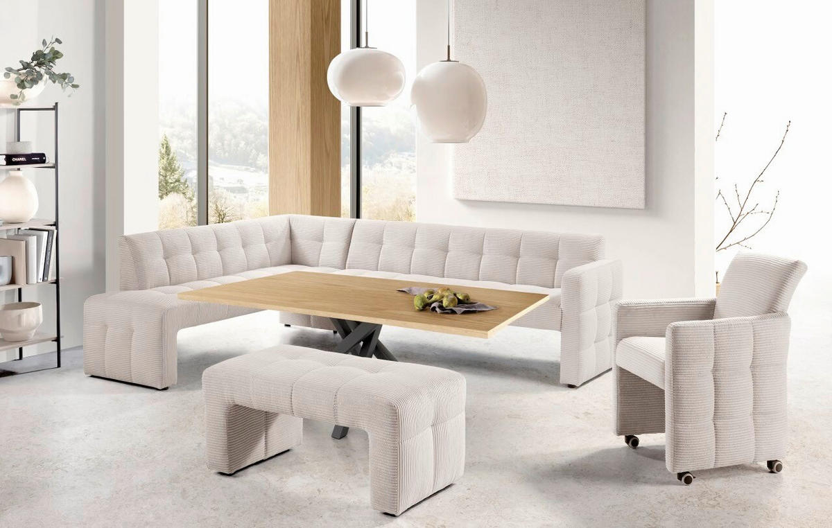 ECKBANK 265/197 cm  in Beige  - Beige/Schwarz, MODERN, Holz/Holzwerkstoff (265/197cm) - Livetastic