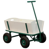 BOLLERWAGEN Braun, Grün 61/95/97 cm  - Braun/Grün, KONVENTIONELL, Holz/Metall (61/95/97cm) - Ambia Garden