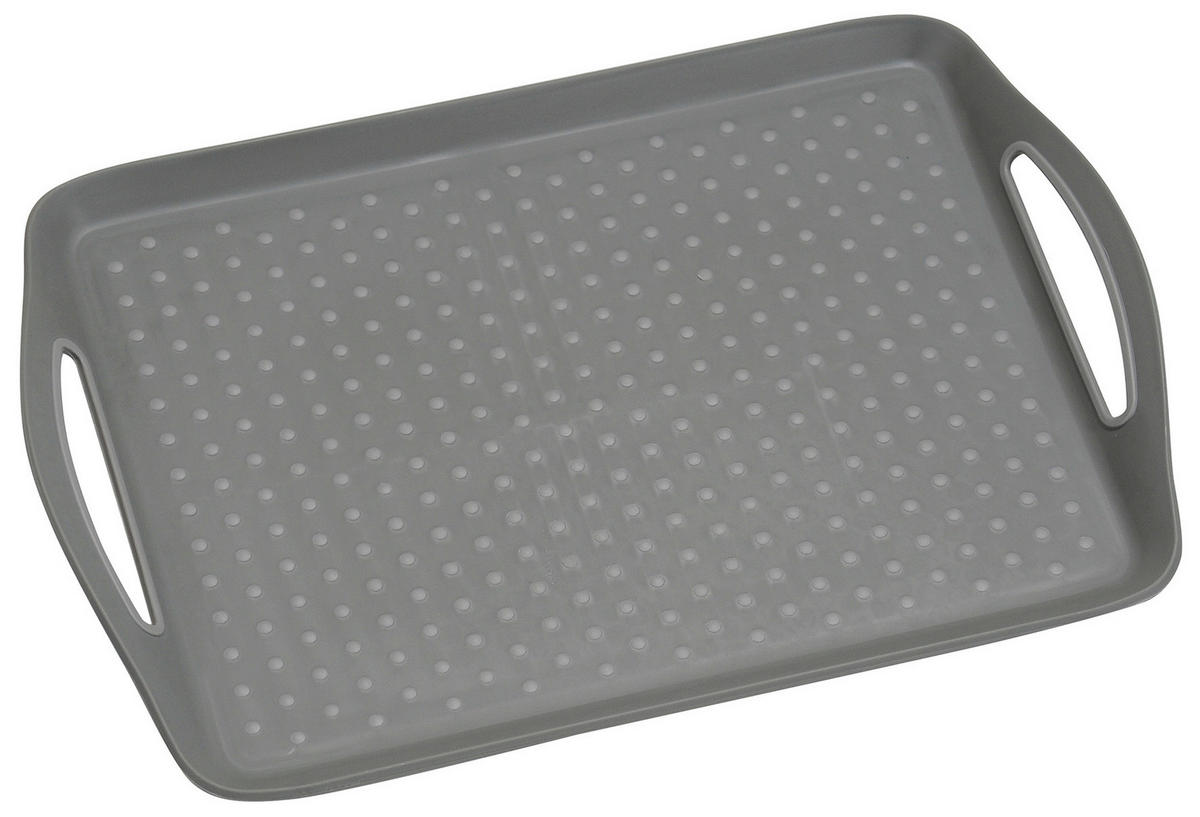 POSLUŽAVNIK ZA SERVIRANJE   45,5/32/4,5 cm           - siva, Basics, plastika (45,5/32/4,5cm) - Kesper