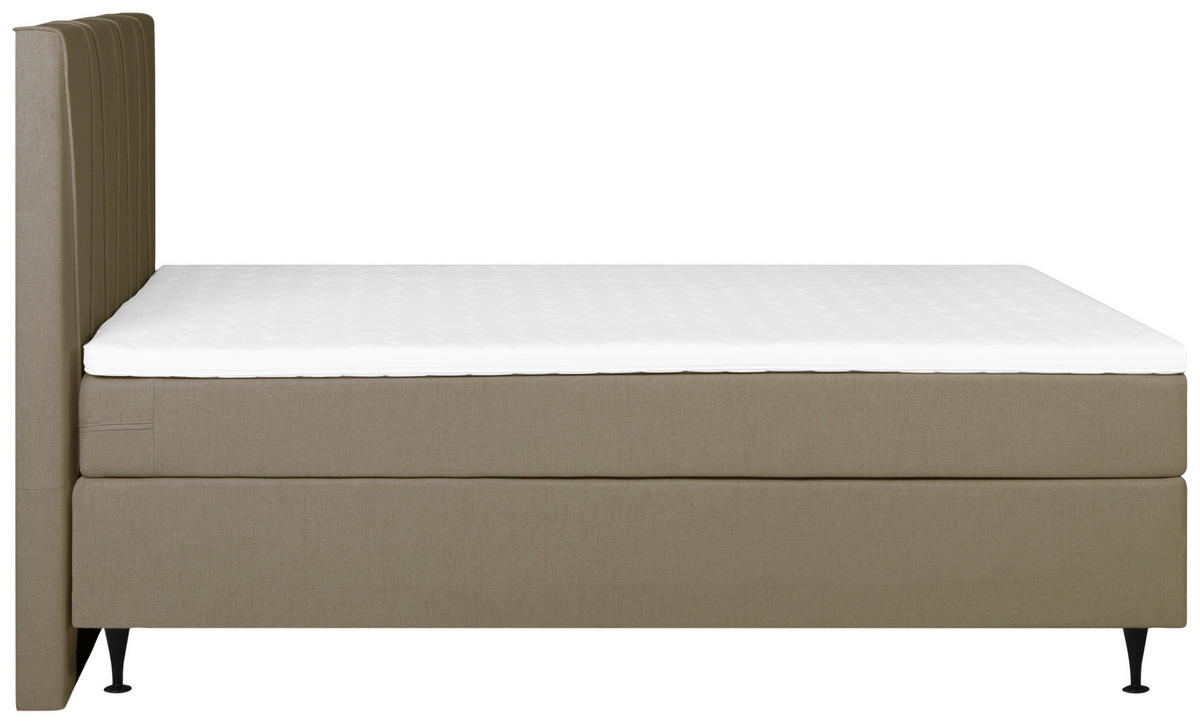 BOXSPRINGBETT 140/200 cm  in Braun  - Schwarz/Braun, Modern, Textil (140/200cm) - MID.YOU